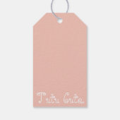 Pastel Ballet Thema met linten en tutu's Cadeaulabel (Achterkant)