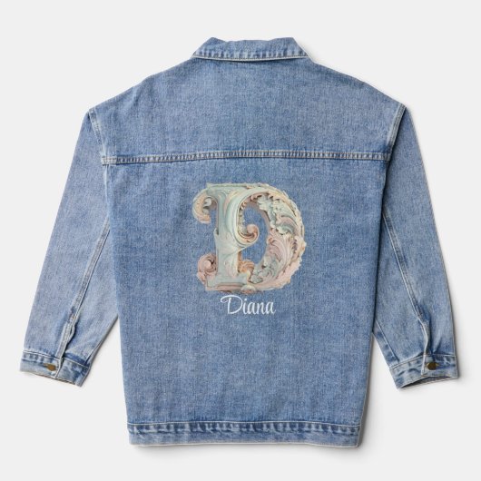 Pastel Baroque Initial 'D' Denim Veste (Verso)