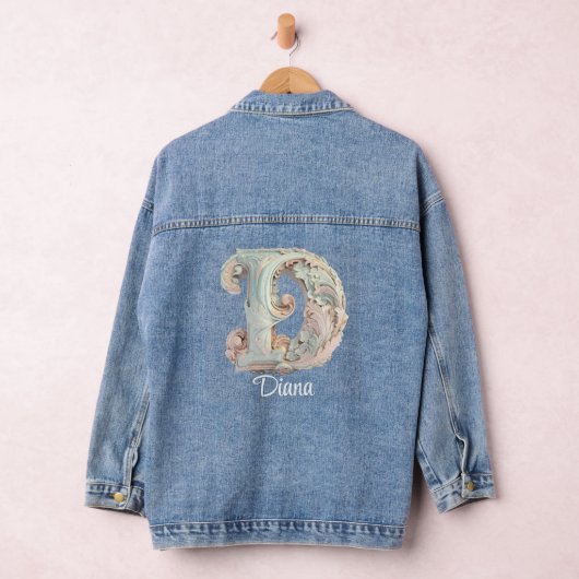 Pastel Baroque Initial 'D' Denim Veste (Hangar)