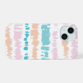 Pastel Batik Patroon iPhone 15 Hoesje (Achterkant horizontaal)