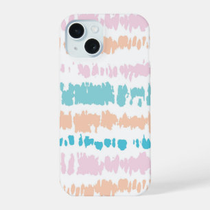 Pastel Batik Patroon iPhone 15 Hoesje