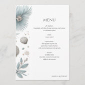 Pastel Beach bruiloft Menu (Voorkant)