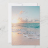 *~* Pastel Beach Sunset Sunrise Weddenschap Kaart (Achterkant)