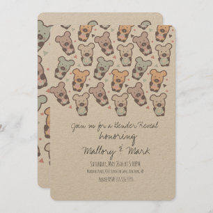 Pastel Bears Genre Reveillez Invitation
