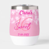 Pastel bébé rose doux 16 anniversaire ajouter nom  (Avant)