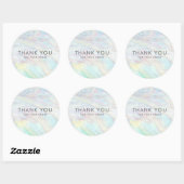 Pastel Bedankt Opal Shell Look Ronde Sticker (Vel)
