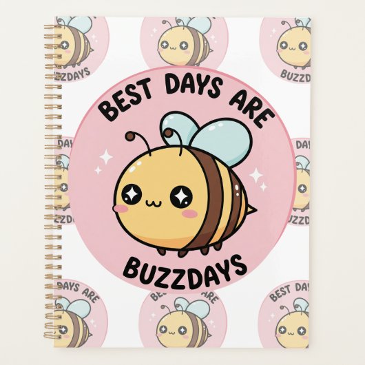 Pastel Bee Journal – Minimal Aesthetic Notebook Planner (Voorkant)