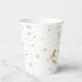 Pastel Beige Schattige Illustratief Baby shower Papieren Bekers (Rechts)