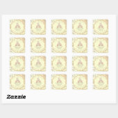 pastel beige Whimsical Pastel Stickers Babyshower (Feuille)
