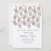 Pastel Beren Geslacht Reveal Uitnodiging (Voorkant)