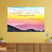 Pastel Bergen Mijn hulp komt van God Psalm Canvas Afdruk (Insitu (Woonkamer))