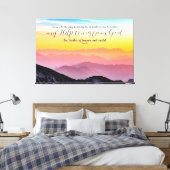 Pastel Bergen Mijn hulp komt van God Psalm Canvas Afdruk (Insitu (Slaapkamer))