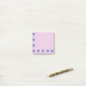 Pastel Big Heart Small Hearts Design Post-It Notes (Op bureau)