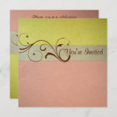 Pastel Birthday Uitnodiging (Voorkant / Achterkant)