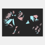 Pastel Black Blue Pink Grey abstract  Inpakpapier Vel (Voorkant 2)