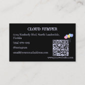 Pastel Black Bounce House Verhuur QR Code Visitekaartje (Achterkant)