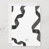 Pastel Black Bow Elegante Verjaardag Kaart (Achterkant)