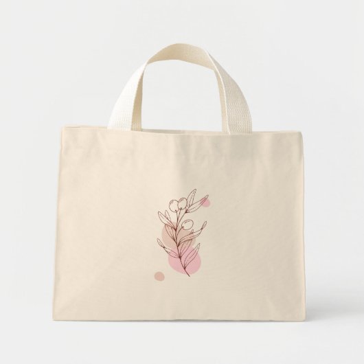 Pastel Blad Tote Tas (Voorkant)