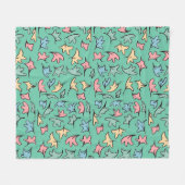 Pastel bladeren groen fleece deken (Voorkant (Horizontaal))