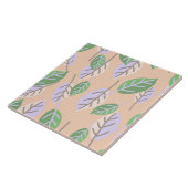 Pastel bladeren keramische tegel tegeltje (Zijkant)