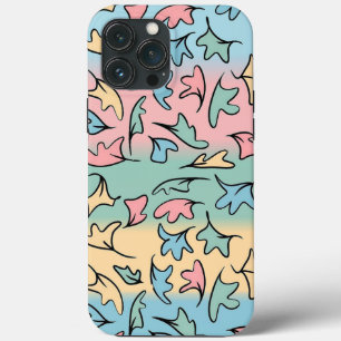 Pastel bladeren kleurrijk iPhone 13 pro max hoesje