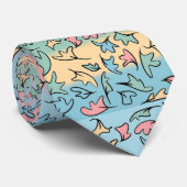 Pastel bladeren kleurrijk stropdas (Opgerold)