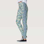 Pastel Blauw Arabisch vloerkleed Botanisch Patroo Leggings (Links)
