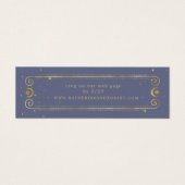 Pastel Blauw Celestial Goud Bruiloft Website Kaart (Voorkant)