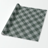 Pastel Blauw Controleer Gingham Pattern Cadeaupapier (Uitgerold)