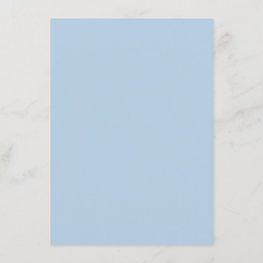 Pastel Blauw Elegant QR Code Bruiloft Details Informatiekaartje (Achterkant)