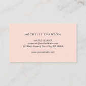 Pastel Blauw en Blush Roze Kleurblok Eenvoudig Visitekaartje (Achterkant)