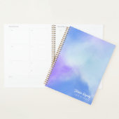 Pastel Blauw en Paarse Abstracte Kunstplank Planner (Display)