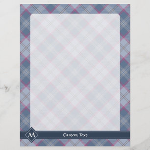 Pastel Blauw en Roze Tartan Flyer