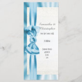 Pastel blauw en wit boog kerk bruiloft programma (Voorkant)