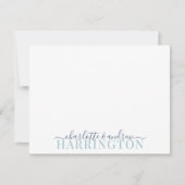 Pastel blauw en zeemacht notitiekaartje (Voorkant)