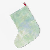 Pastel Blauw Groen Abstract gepersonaliseerd Grote Kerstsok (Achterkant (Hangend))