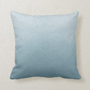 Pastel blauw leder kussen