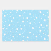 Pastel blauw & Paarse kerst inpakpapier (Voorkant)
