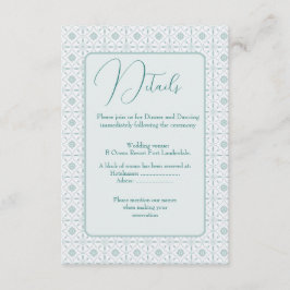 Pastel blauw patroon bruiloft behuizing kaart