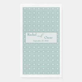 Pastel blauw patroon bruiloft servet