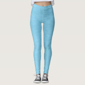 Pastel blauw-turquoise metallic-look leggings (Voorkant)