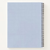 Pastel Blauwe Coquette Boog Brieven aan Verjaardag Notitieboek (Achterkant)