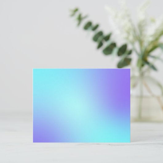 Pastel Blauwe Kleuren Abstract Vervagen Ombre Briefkaart (Staand voorkant)