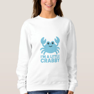 Pastel Blauwe Krab – Zachte “Ik ben een Beetje Kri Trui