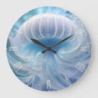Pastel blauwe kwal fractal kunst onder het Zee,