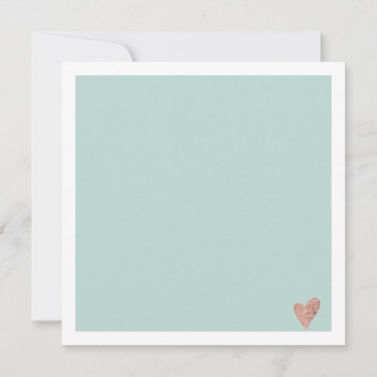 Pastel blauwgroen blauw vierkant cadeauboncertific (Achterkant)