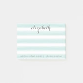 Pastel Blauwgroen en grijs Stationery Suite voor v Post-it® Notes (Voorkant)