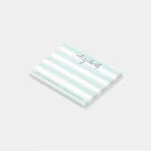 Pastel Blauwgroen en grijs Stationery Suite voor v Post-it® Notes (Schuin)