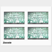Pastel Blauwgroen Glitter Product Labels diamanten (Vel)