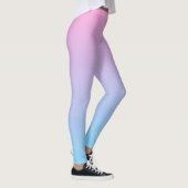 Pastel Bleek Roze en Blauwe Gradiënt Leggings (Rechts)